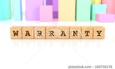 一塊印有 WARRANTY 字樣的木塊 100730176