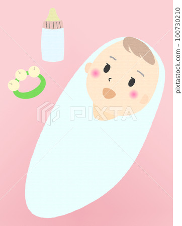 襁褓中的可愛嬰兒 襁褓中的可愛嬰兒 100730210
