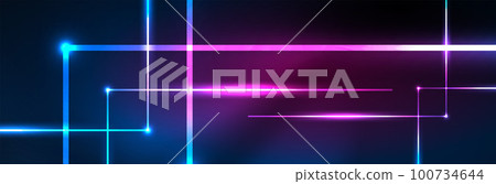 Neon glowing fluid wave lines, magic energy space light concept. Vector illustration for wallpaper, banner, background, leaflet, catalog, cover, flyer Neon glowing fluid wave lines, magic energy space light concept. Vector illustration for wallpaper, banner, background, leaflet, catalog, cover, flyer 100734644