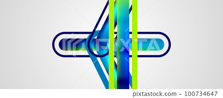 Minimalist straight line abstract background. Vector Illustration For Wallpaper, Banner, Background, Card, Book Illustration, landing page 100734647