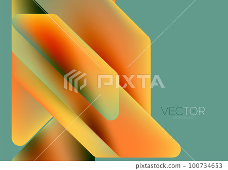 Tech minimal geometric wallpaper. Creative abstract background. Vector illustration for wallpaper banner background or landing page 100734653