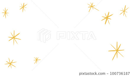 Starry night moon star night sky decorative gold blue ornament illustration art 100736187