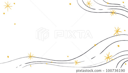 Starry night moon star night sky decorative gold blue ornament illustration art Starry night moon star night sky decorative gold blue ornament illustration art 100736190