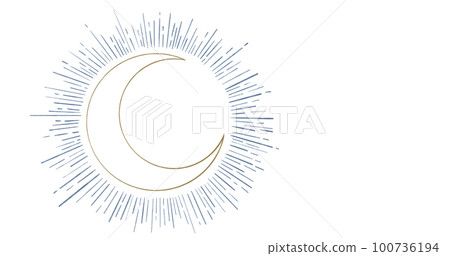 Starry night moon star night sky decorative gold blue ornament illustration art Starry night moon star night sky decorative gold blue ornament illustration art 100736194