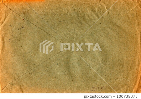 Back of an old used envelope. Rich stain and paper details. Can be used as background Back of an old used envelope. Rich stain and paper details. Can be used as background 100739373
