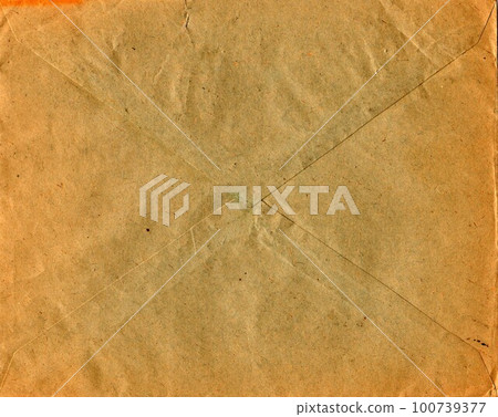 Back of an old used envelope. Rich stain and paper details. Can be used as background Back of an old used envelope. Rich stain and paper details. Can be used as background 100739377