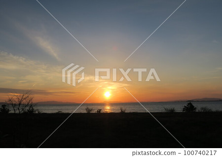 Marble beach sunset 100740217