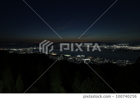 Night view of Lake Biwa, Shiga Prefecture, Japan Night view of Lake Biwa, Shiga Prefecture, Japan 100740256