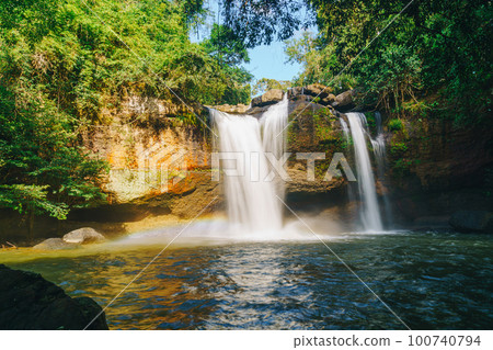 Haew Suwat Waterfall at Khao Yai National Park in Thailand 100740794