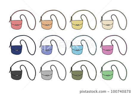 Shoulder bag illustration set 100740878