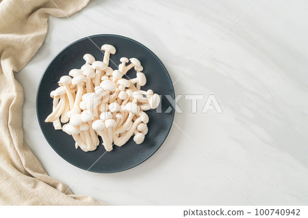 white beech mushroom or white reishi mushroom 100740942