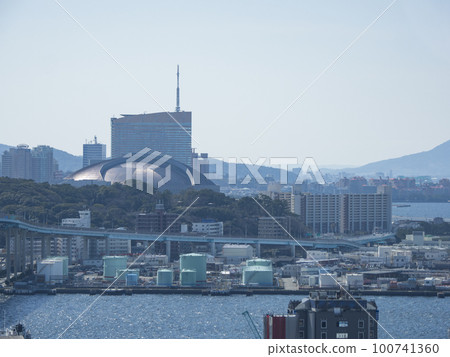 Urban landscape of Fukuoka city 100741360