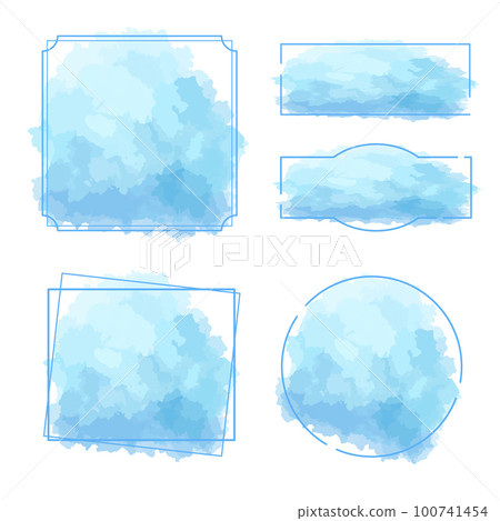 set of watercolor frames set of watercolor frames 100741454