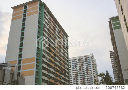March 18 2023 High density public housing estate, Shatin, HK 100742582