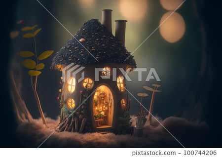 Fairy house in the woods 100744206
