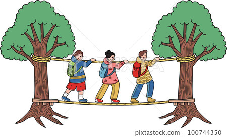 tourists are adventurous illustration in doodle style tourists are adventurous illustration in doodle style 100744350