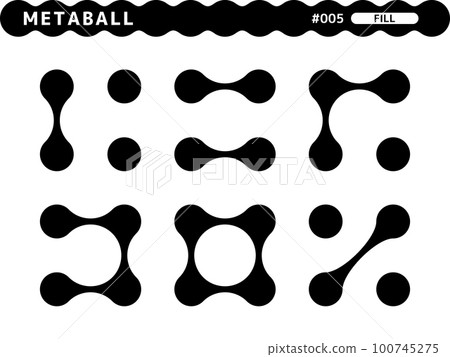 Metaball fill style design set_005 100745275