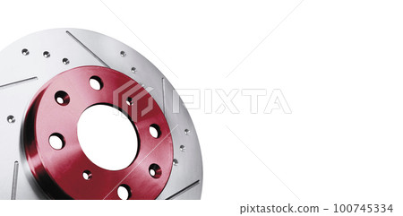 The new metal brake discs of the car The new metal brake discs of the car 100745334