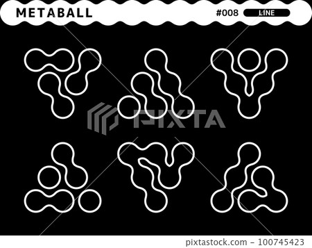 Metaball line style design set_008 100745423