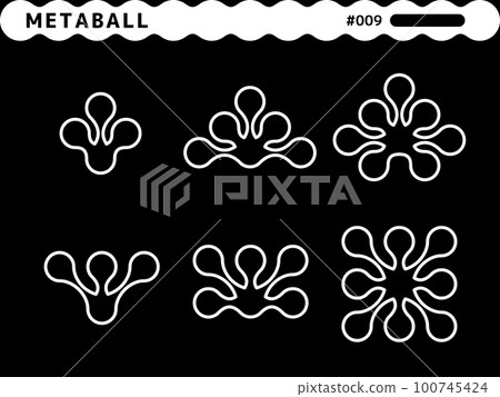 Metaball line style design set_009 100745424