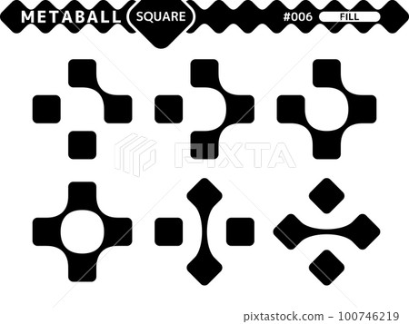 Metaball 方形填充樣式設計集_006 Metaball 方形填充樣式設計集_006 100746219