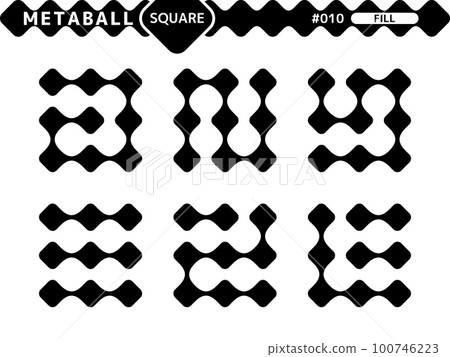 Metaball 方形填充樣式設計集_010 Metaball 方形填充樣式設計集_010 100746223