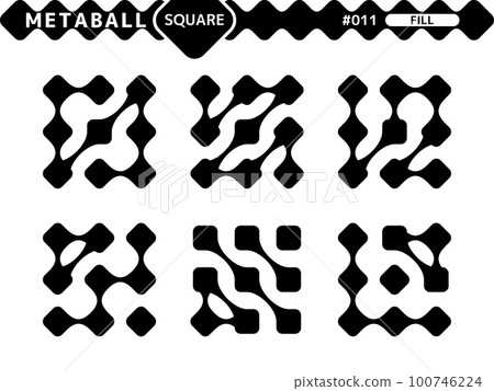 Metaball 方形填充樣式設計集_011 Metaball 方形填充樣式設計集_011 100746224