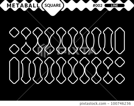 Metaball 方形線條風格設計集_002 100746236