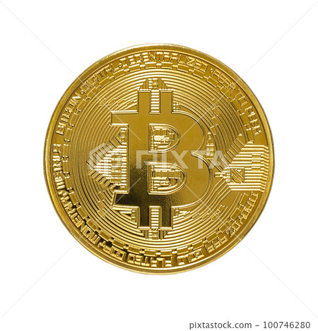 Bitcoin on white background 100746280
