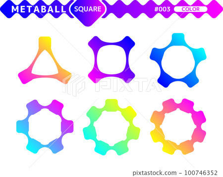Metaball square color style design set_003 Metaball square color style design set_003 100746352