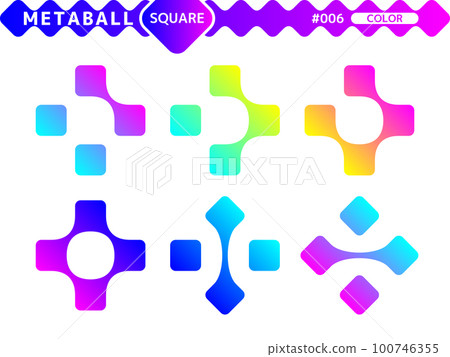 Metaball 方形顏色風格設計集_006 100746355
