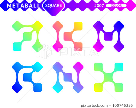Metaball 方形顏色風格設計集_007 100746356