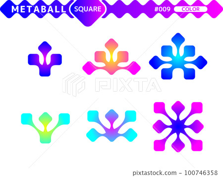 Metaball 方形顏色風格設計集_009 Metaball 方形顏色風格設計集_009 100746358