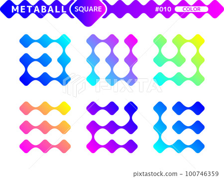 Metaball square color style design set_010 Metaball square color style design set_010 100746359