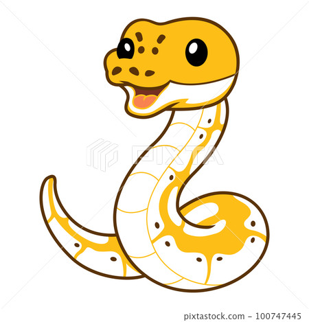 Cute pastel ivory ball python cartoon Cute pastel ivory ball python cartoon 100747445