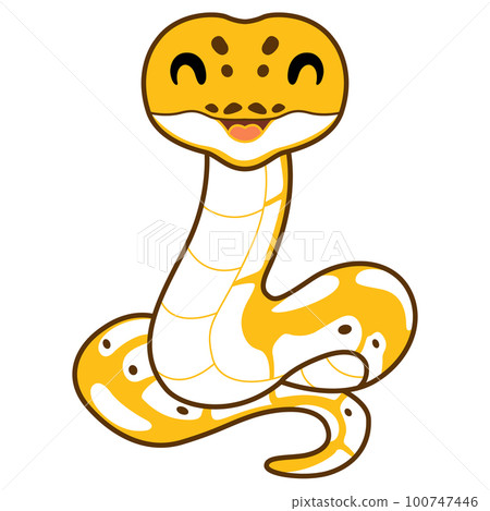 Cute pastel ivory ball python cartoon Cute pastel ivory ball python cartoon 100747446