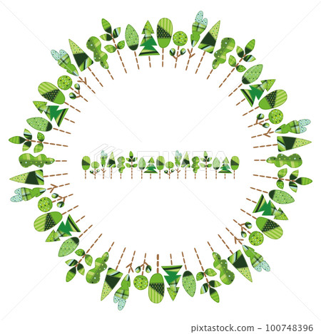 拼布狀布料樹紋綠清新綠圓 100748396