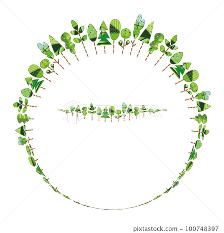 拼布狀布料樹紋綠清新綠圓 100748397