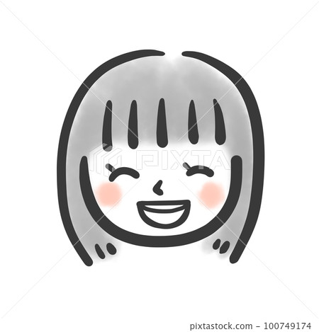 Illustration of a happy woman Illustration of a happy woman 100749174