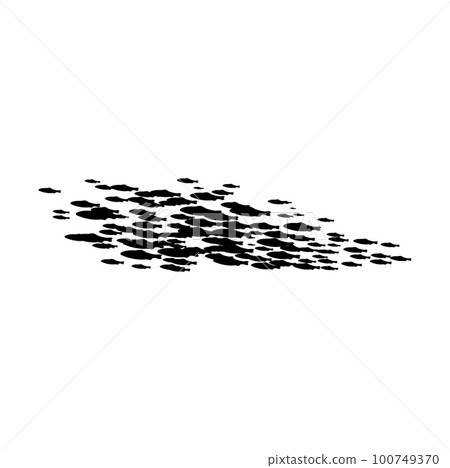 Fish shoal and school. Ocean and sea wildlife, coral reef animals, seafood fish shoal or fishing industry catch vector concept. Water ecosystem and ecology, marine underwater life background Fish shoal and school. Ocean and sea wildlife, coral reef animals, seafood fish shoal or fishing industry catch vector concept. Water ecosystem and ecology, marine underwater life background 100749370