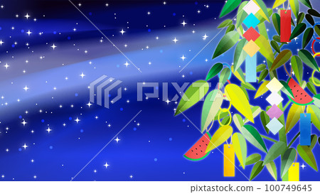Watercolor style beautiful Tanabata background wallpaper illustration 2 Watercolor style beautiful Tanabata background wallpaper illustration 2 100749645