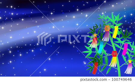 Watercolor style beautiful Tanabata background wallpaper illustration Watercolor style beautiful Tanabata background wallpaper illustration 100749646