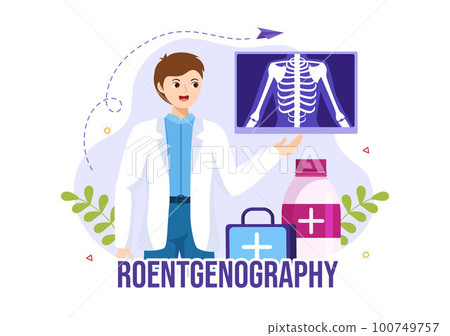 Roentgenography Illustration with Fluorography Body Checkup Procedure, X-ray Scanning or Roentgen in Health Care Flat Cartoon Hand Drawn Templates Roentgenography Illustration with Fluorography Body Checkup Procedure, X-ray Scanning or Roentgen in Health Care Flat Cartoon Hand Drawn Templates 100749757