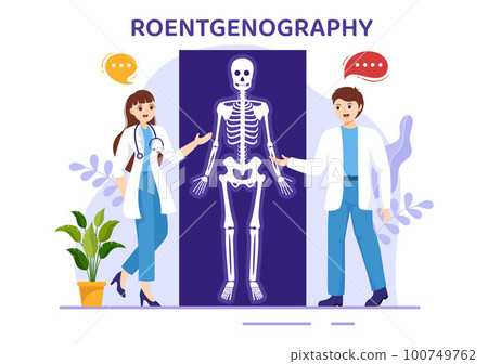 Roentgenography Illustration with Fluorography Body Checkup Procedure, X-ray Scanning or Roentgen in Health Care Flat Cartoon Hand Drawn Templates Roentgenography Illustration with Fluorography Body Checkup Procedure, X-ray Scanning or Roentgen in Health Care Flat Cartoon Hand Drawn Templates 100749762