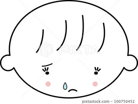 baby with runny nose 100750452