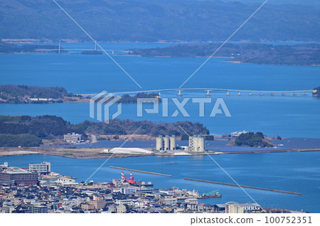 View from Nanao Castle Ruins, Ishikawa Prefecture 100752351