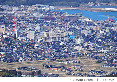 View from Nanao Castle Ruins, Ishikawa Prefecture 100752796