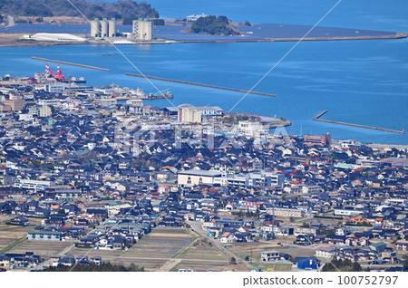 View from Nanao Castle Ruins, Ishikawa Prefecture 100752797