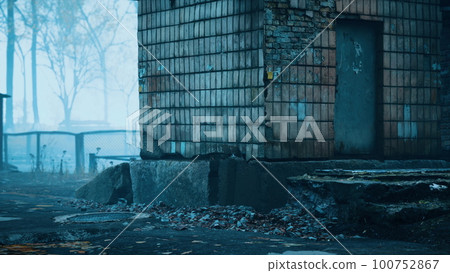 Pripyat cityview of exclusion zone near the Chernobyl nuclear power plant 100752867