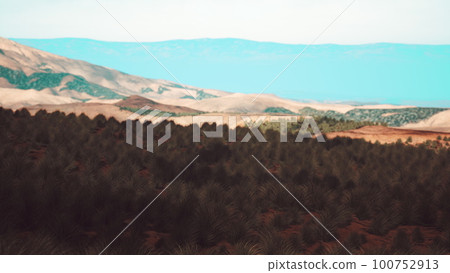 sand desert with some grass 100752913